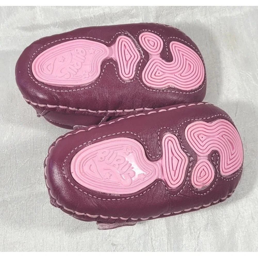 Calzado Bobus Buru's Baby Huarache Shoes w/ Flowers & Butterfly - Plum/Pink 12.5